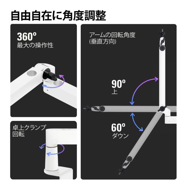 elgato（エルガト） 10AAN9911-JP Wave Mic Arm LP(日本語パッケージ)（ホワイト）Elgato マイクアーム[10AAN9911JP] 返品種別A