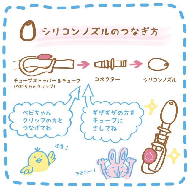 シースター S-504+シリコンノズルセツト 電動鼻水吸引器 メルシーポット(ピーチ色)＋透明ロングシリコンノズル ボンジュールプラスSEASTAR　babysmile[S504シリコンノズルセツト] 返品種別A_15