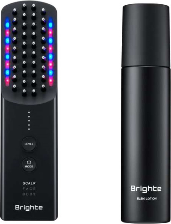 ブライト エレキブラシプラス ブラシ型美顔器 + エレキローションセット Brighte ノベルティセット BRT-FSB180+エレキロ-ション返品種別A
