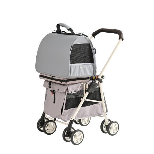 シンセーインターナショナル ISOFIXペットカート GOGOバギー グレー 返品種別B