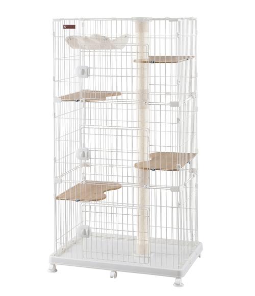 アイリスオーヤマ キャットランドケージ ワイド 3段 オフホワイト PCLC903OFW返品種別A