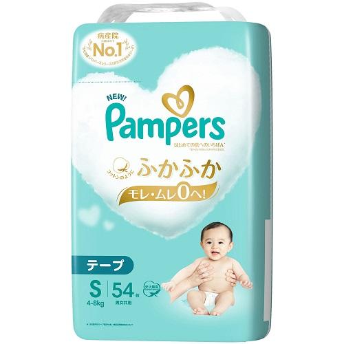 P＆G パンパース はじめての肌へのいちばん テープ Sサイズ 54枚 (4-8kg)返品種別A
