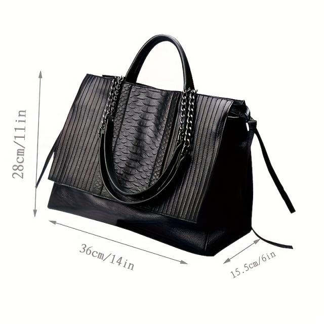 大容量ショルダーバッグ、ファッショナブル、ジッパー付き、ビジネス