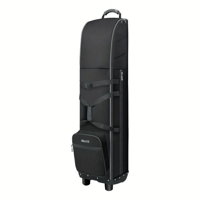 航空会社承認済みゴルフクラブトラベルカバー - 取り外し可能なショルダーストラップ付き900D高品質オックスフォード製、ソフト折りたたみ式ゴルフバッグプロテクター（ブラック）、航空便用ゴルフ旅行バッグ