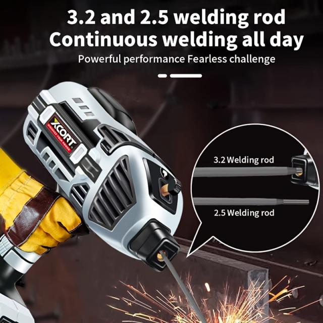 電動ハンドヘルドスティックアーク溶接ガン、110V IGBTインバータ溶接機キット、3/32インチ-1/8インチワイヤロッド用、寸法と付属品パック付き_3