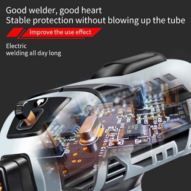 電動ハンドヘルドスティックアーク溶接ガン、110V IGBTインバータ溶接機キット、3/32インチ-1/8インチワイヤロッド用、寸法と付属品パック付き_4