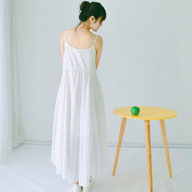 マキシワンピ ノースリーブ 夏ワンピース キャミワンピ 夏ワンピ 綿 コットン 薄手の通販は