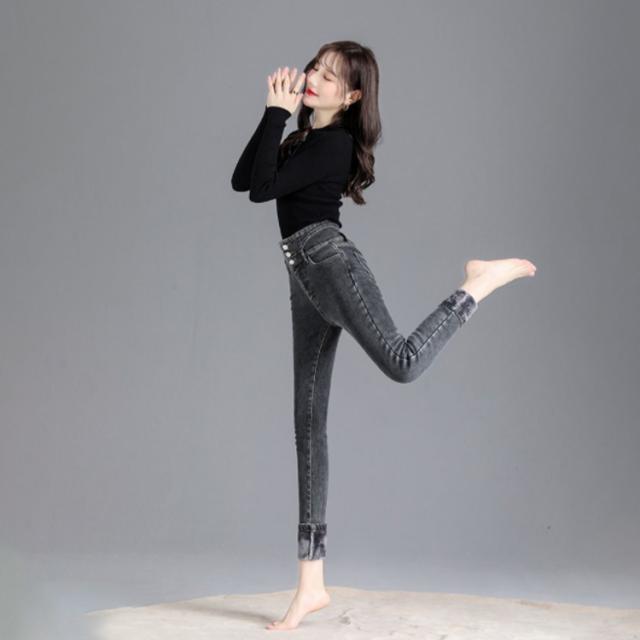 デニムパンツ スキニーパンツ レディース 裏起毛 冬 ボトムス