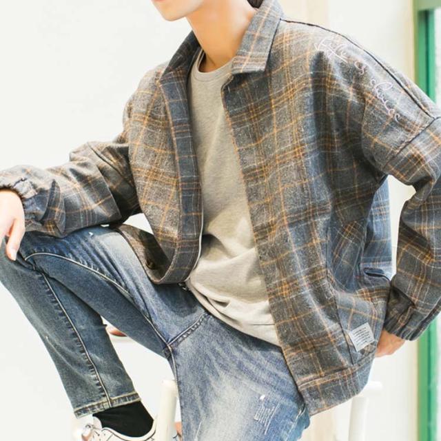 ozz angelo チェック柄ジャケット 全2色×4サイズチェック柄ジャケット メンズ カジュアル