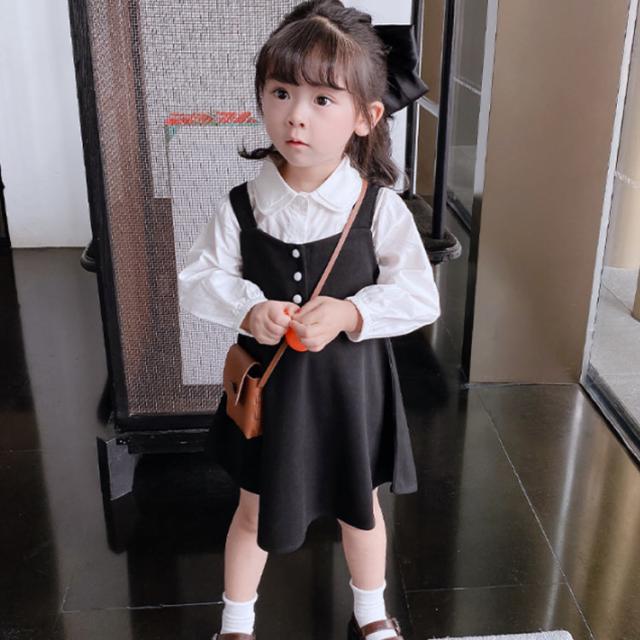 familiar ワンピース　シャツ　セット　入園式　卒園式　ジャンパースカート フォーマル 入園式 卒業式 子供服 女の子 ワンピース 長袖