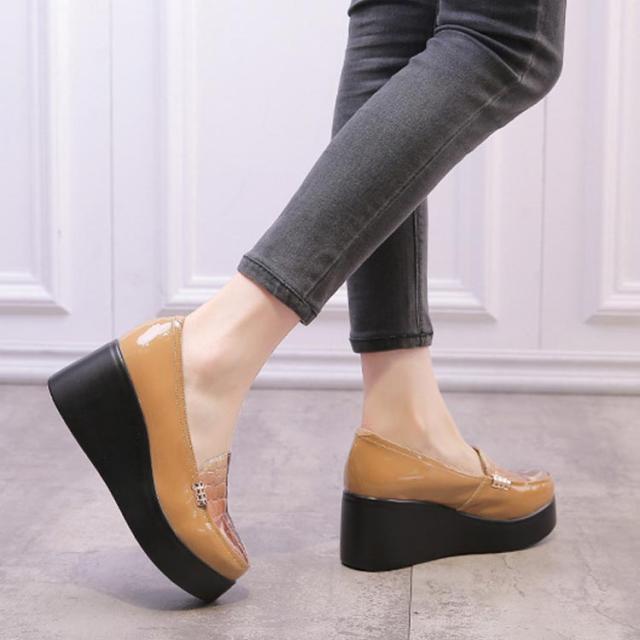 ローファー レディース 厚底 スリッポン 厚底ローファー ハイヒール