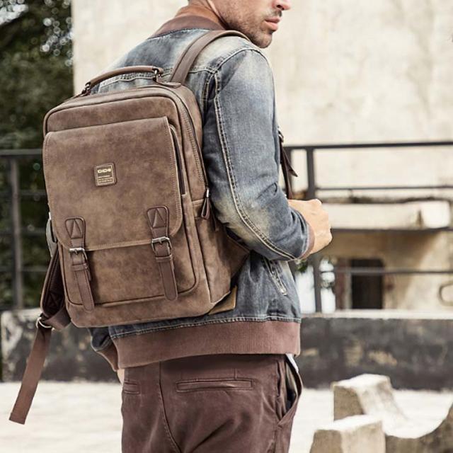 サッチェルバッグ メンズ リュックサック バッグ ビジネスバッグ スクエアバッグ デイパック リュックサック バックパック 旅行バッグ A4サイズ対応 iPad PC収納 出張 カジュアル 無地 大容量 高校生 大学生 通勤 個性的 大きめ 多機能 上質の通販は