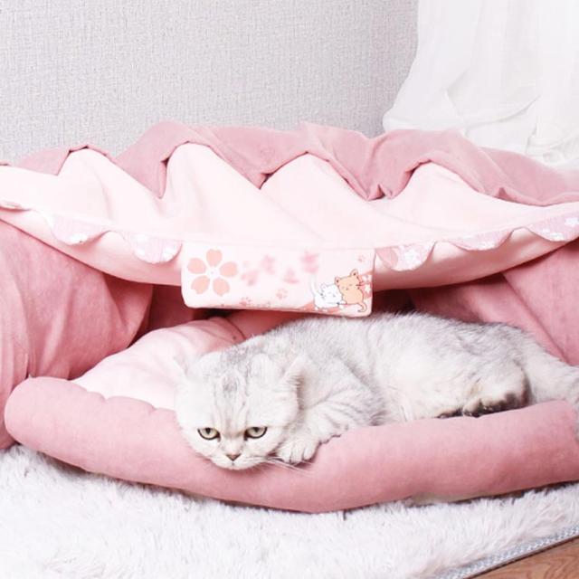 猫ベッド トンネル ペットベッド ねこ キャットベッド 2WAY トンネルベッド マット ペット ソファ プレイトンネル 運動不足 ストレス発散 新作の通販は