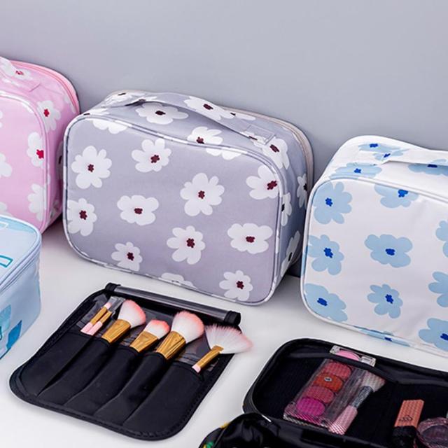 化粧ポーチ トラベルポーチ 大容量 大きめ 持ち手付き メイク