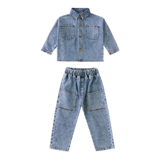 ジージャン デニムジャケット デニムパンツ 女の子 2点セット デニム セットアップ