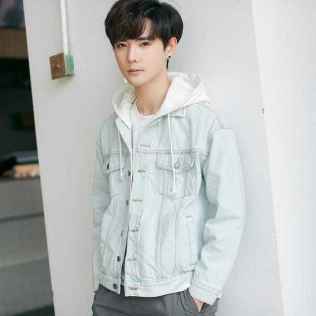 《送料無料》デニムジャケット フード付き メンズ パーカー アウター Gジャン ヒップホップ ストリート 原宿風 秋冬服 長袖 大きいサイズ カジュアル ファッション おしゃれ 新作