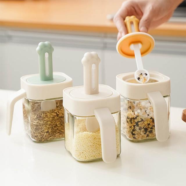 調味料入れ 砂糖入れ 調味料ボトル スプーン付き 塩入れ 密閉ポット