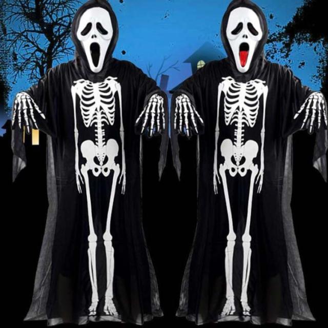 幽霊 骸骨 仮装 ハロウィン 仮装 3点セット 子供用 お面付き