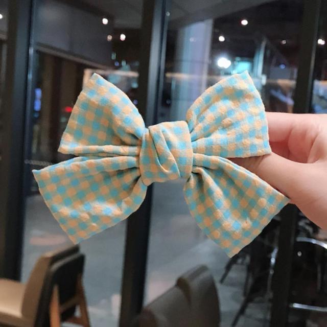 チェック柄 リボン ヘアクリップ ヘアアクセ ヘアアクセサリー