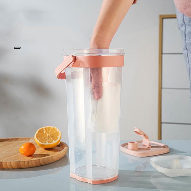全3色 冷水筒 耐熱 ピッチャー 2L 麦茶ポット 大容量 広口 縦