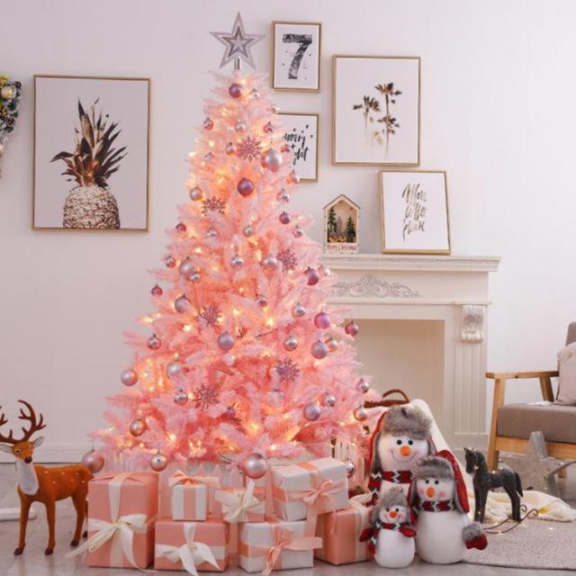 送料無料 ピンク クリスマスツリー 180cm クリスマス ツリー 組立式 LEDライト付き 北欧 クリスマスツリー イルミネーション付き オーナメント付き イルミネーションセット_4