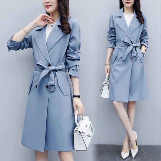 コート モカ トレンチコート レディース アウター オーバーロング オーバーコート スプリングコート 春秋 コート 長袖 ポケット マキシ丈 コート 通勤