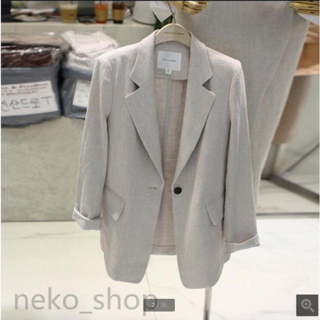 3color レディース スプリングコート ショートジャケット テーラードジャケット 無地 薄手 長袖ジャケット カジュアル 女性 OL通勤 オフィス 結婚式 二次会の通販は 5,400円