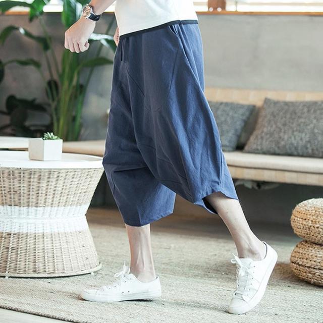 七分丈 メンズパンツ サルエルパンツ パンツ ルームウェア イージー