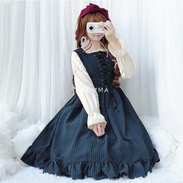 レースアップワンピースレディースロリータお姫様ドレス女の子