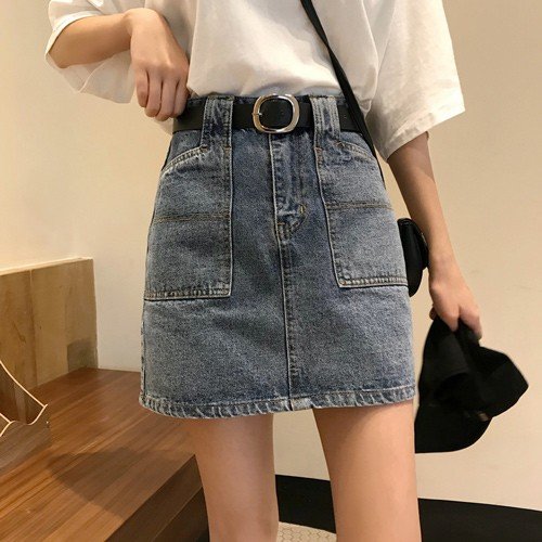 ミニスカート レディース シンプル デニム デニムスカート タイト 男