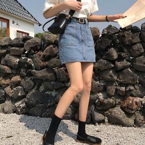 ミニスカート レディース シンプル デニム デニムスカート