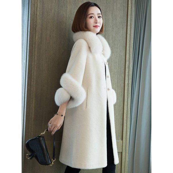 ボアコート ムートンコート レディース 冬 40代 ファーコート フェイク