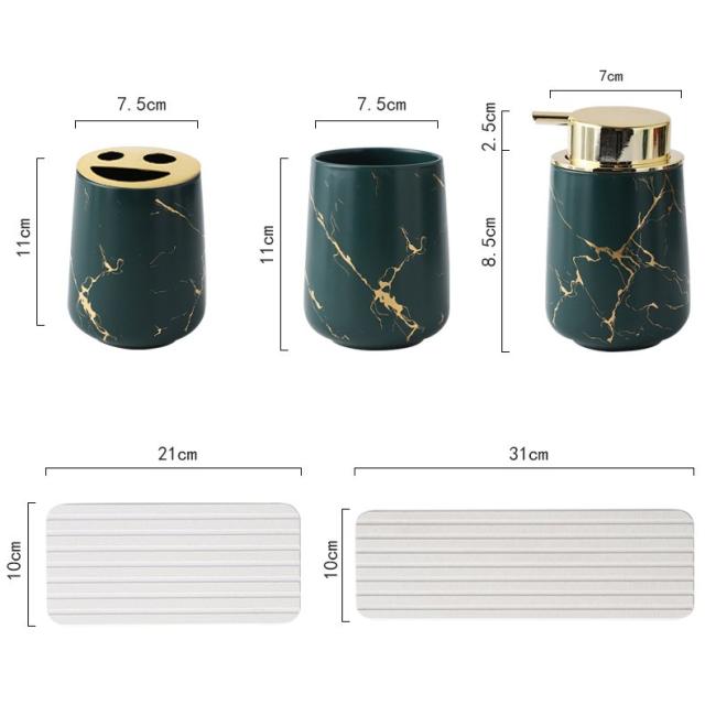 高級サニタリー6点セット．ディスペンサー 歯ブラシスタンド 洗面用品 大理石調 1725962226.jpg?1667834281