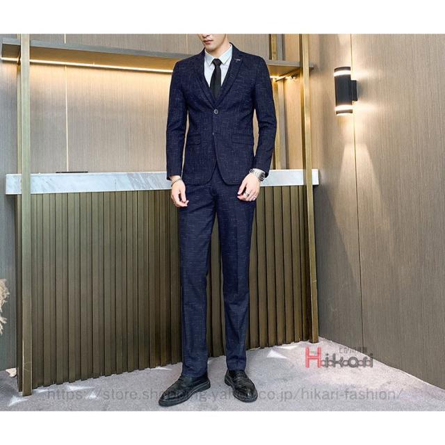 スリーピーススーツ メンズ スーツ ビジネススーツ スリム 細身 スーツ
