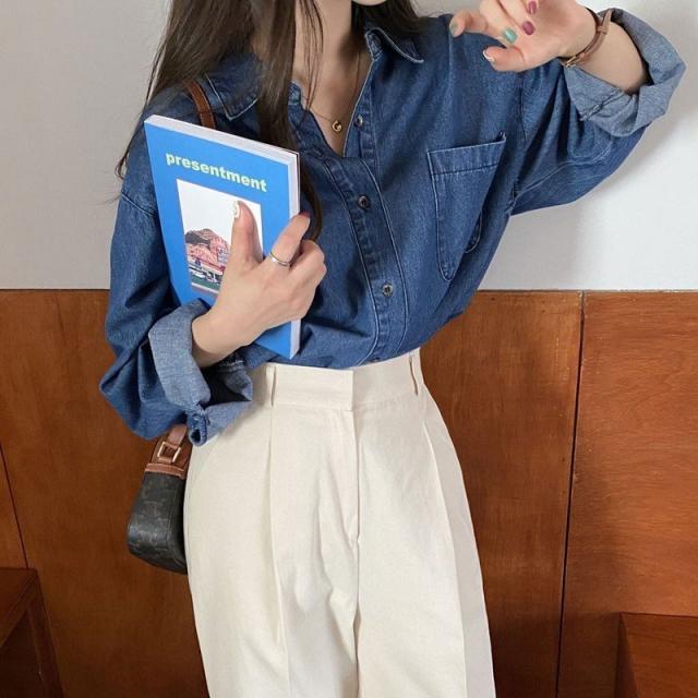 前開きブラウス デニムシャツ 長袖 中高年 トップス 刺繍 レディース 婦人服 高齢者 ボタンダウン 折り襟 タック カジュアル 夏着 Amazon | [WOOYOO] 前開きブラウス 7分袖シャツ 中高年 シフォン
