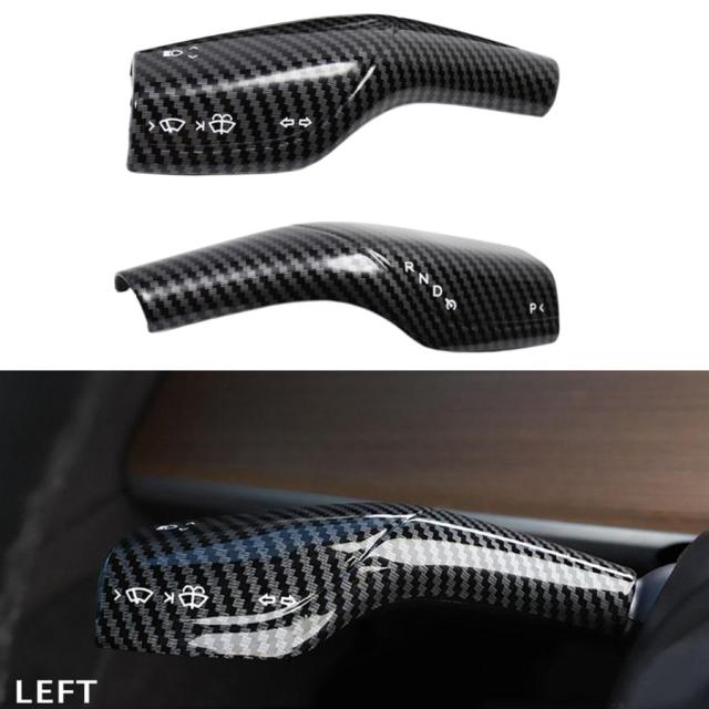 テスラモデル3モデルYカーボンファイバー   用   カーステアリングホイールパドルシフトトリム