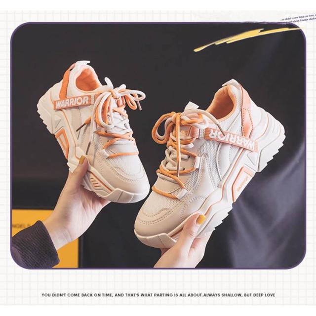 Warriorダッドスニーカーレディース厚底大きいリボン スニーカー Warrior ダッドスニーカー レディース 厚底