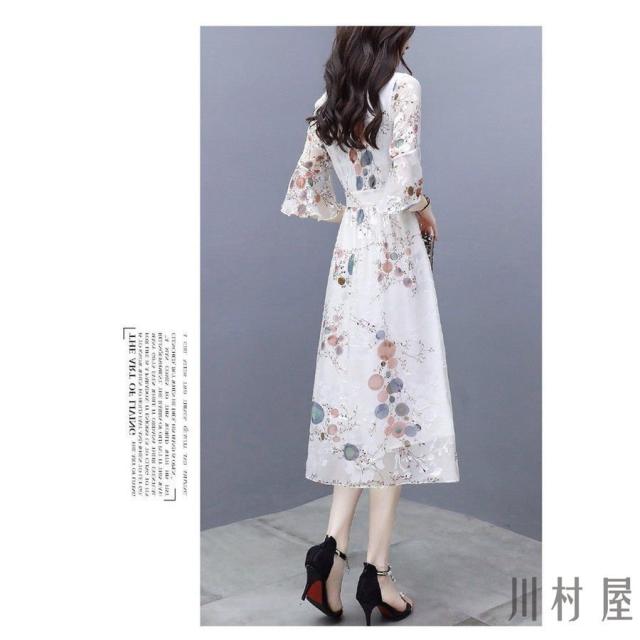 シフォン花柄ワンピースリゾート 楽天市場】【送料無料】ワンピース シフォン 花柄 マキシ