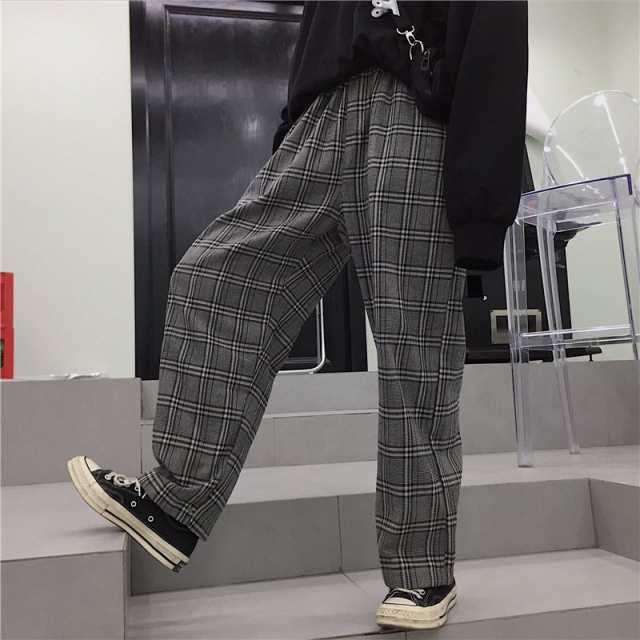 VINTAGE - No.590 古着 チェックパンツ 柄パンツ グレンチェック