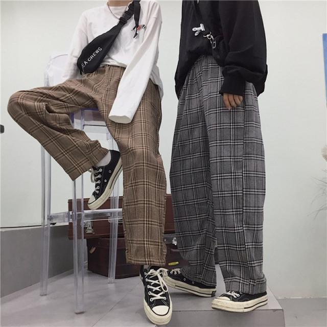 タータンチェック パンツ レディース メンズ 韓国ファッション