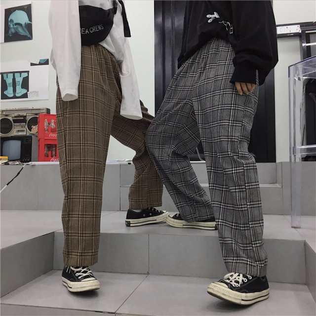 楽天市場】チェック パンツ ワイドパンツ レディース ウエスト