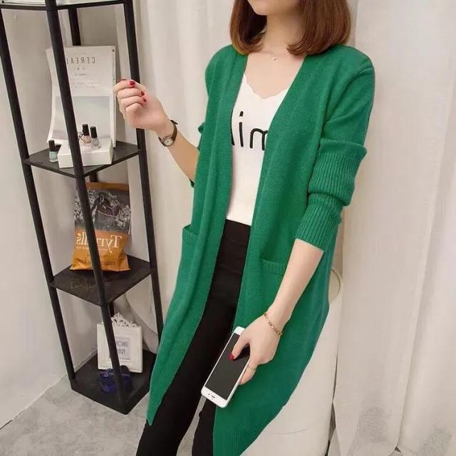 ニットカーディガン カーディガン ロング丈 体型カバー