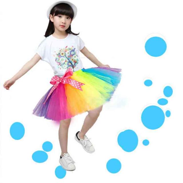 レインボー チュチュスカート 子供 女の子 虹色 かわいいの通販はau