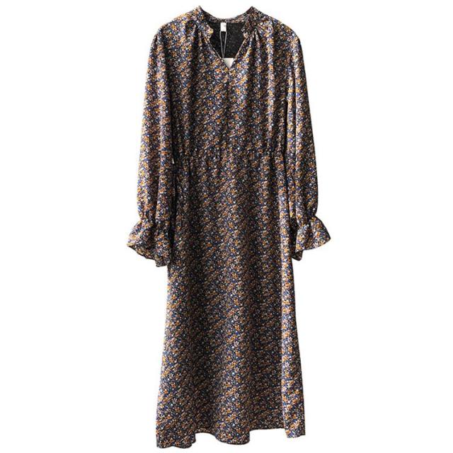 マキシワンピース レディース 花柄ワンピース 21春夏 Vネック