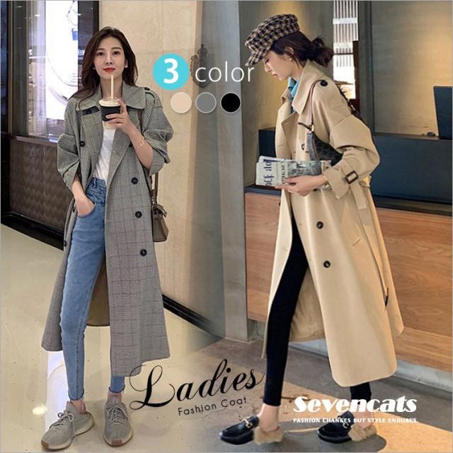 トレンチコート レディース アウター コート 冬服 ミドルレングス 韓国風 ゆったり ファッション おしゃれ の通販は 5,260円