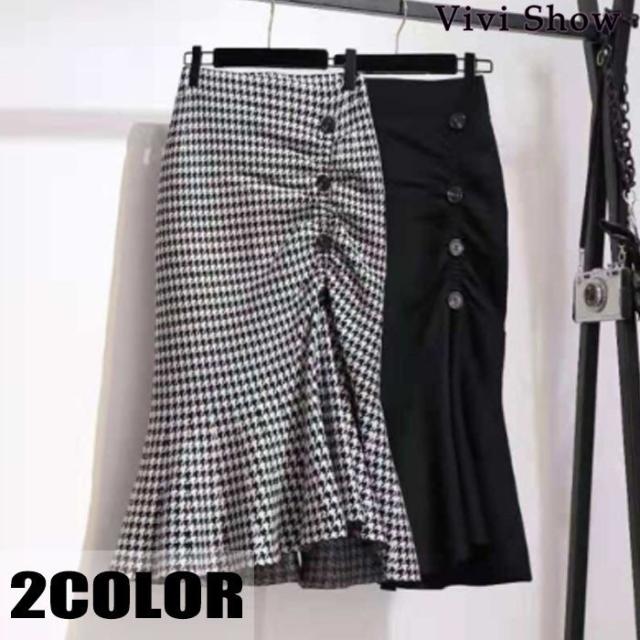 タイト ひざ丈 レース花柄 おしゃれ レースカットワークスカート