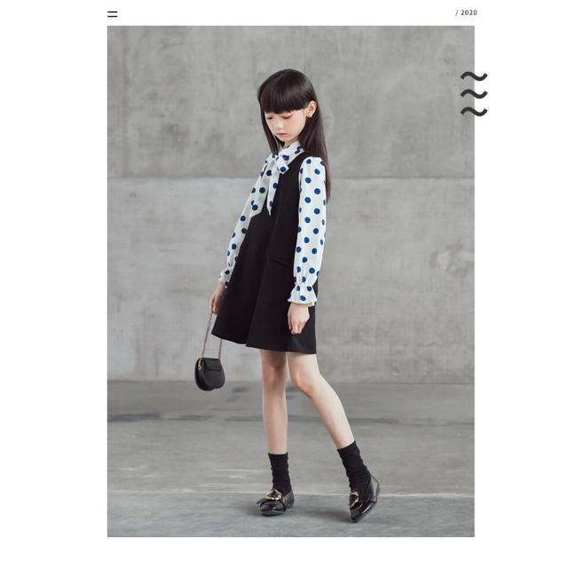 キッズ 長袖ワンピース ワンピース 子供服 春 秋 シフォンワンピース ドット柄 子供ドレス ジュニア チュニック フレア おしゃれ 可愛い カジュアル 新品_2