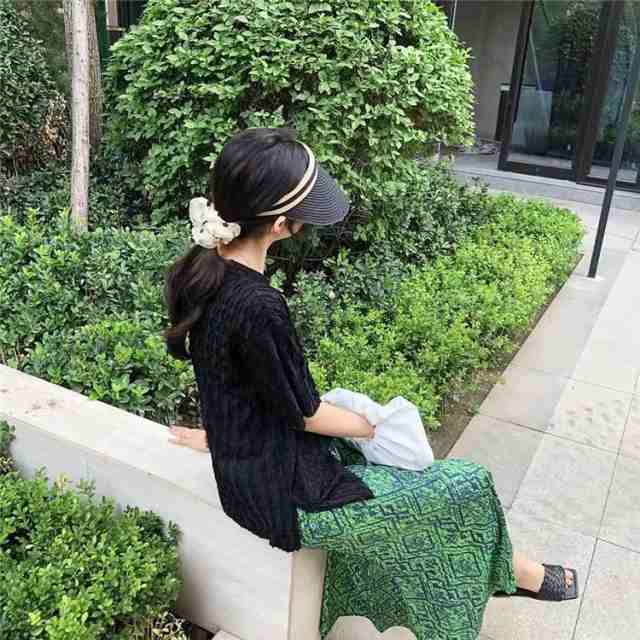 CHIGNON ロングスカート 抽象柄 総柄 プリント 派手 個性的 Aライン