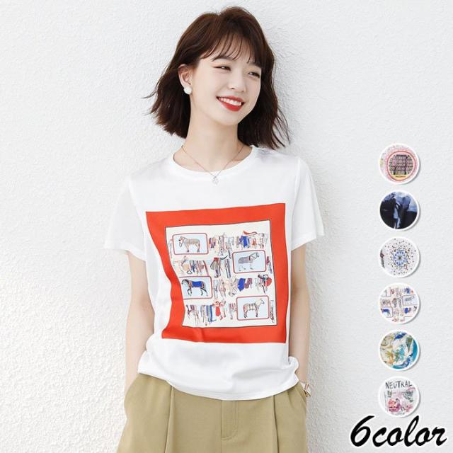 Tシャツ レディース きれいめ 40代 夏 上品 半袖Tシャツ