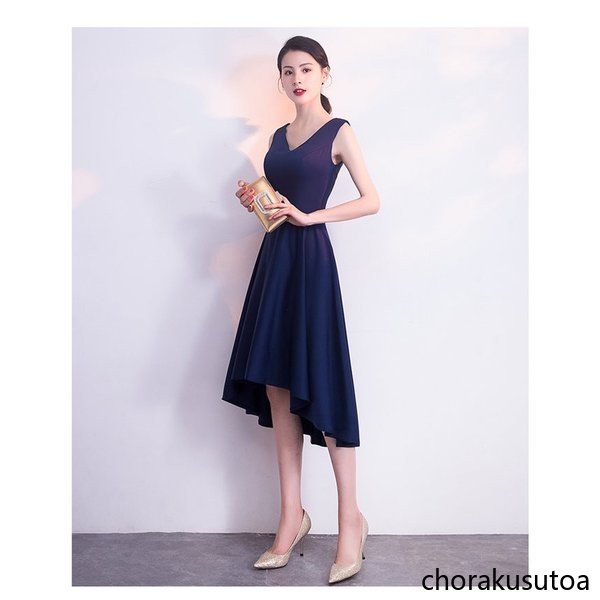 パーティードレス 結婚式 ドレス 袖なし 卒業式 大人 ドレス